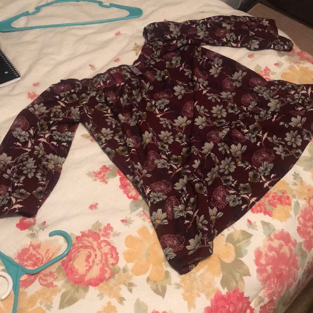 Off the Shoulder Floral Shirt